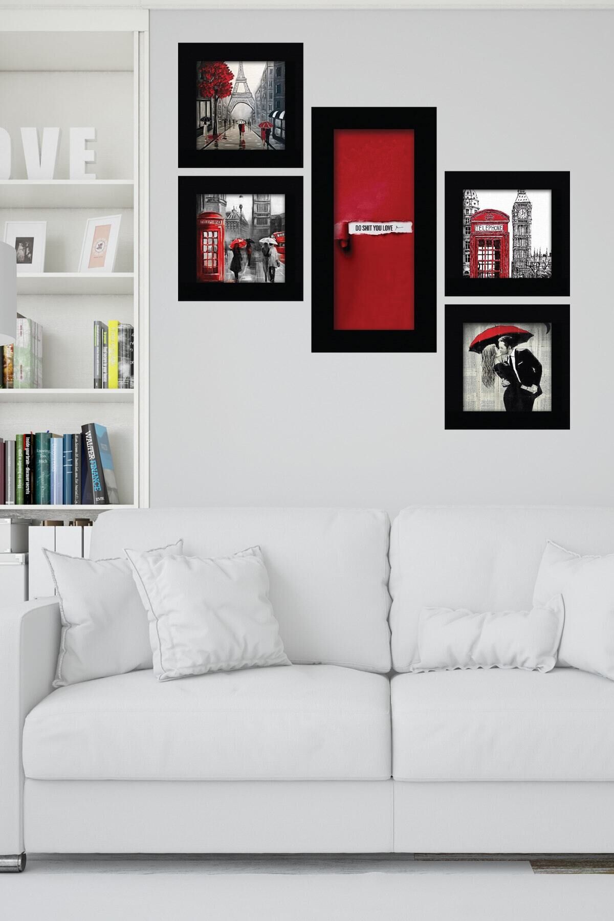 Collage Style 5 Parçalı Mdf Tablo Atf295