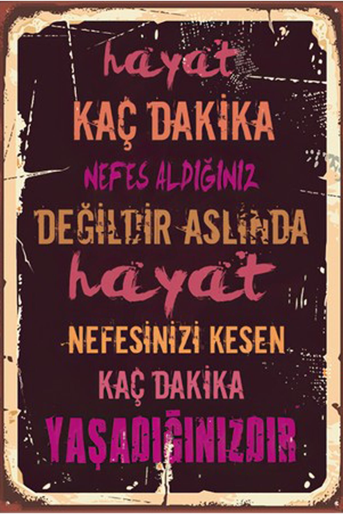 Yazılı Retro Ahşap Poster