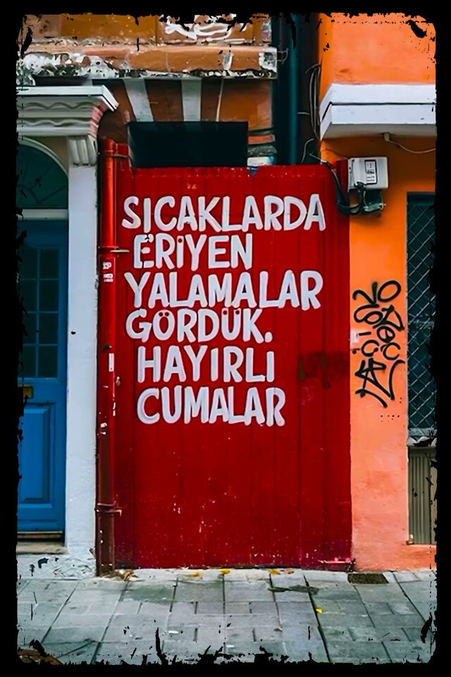 Sıcaklarda Eriyen Yalamalar Gördük Retro Ahşap Poster (20x30)