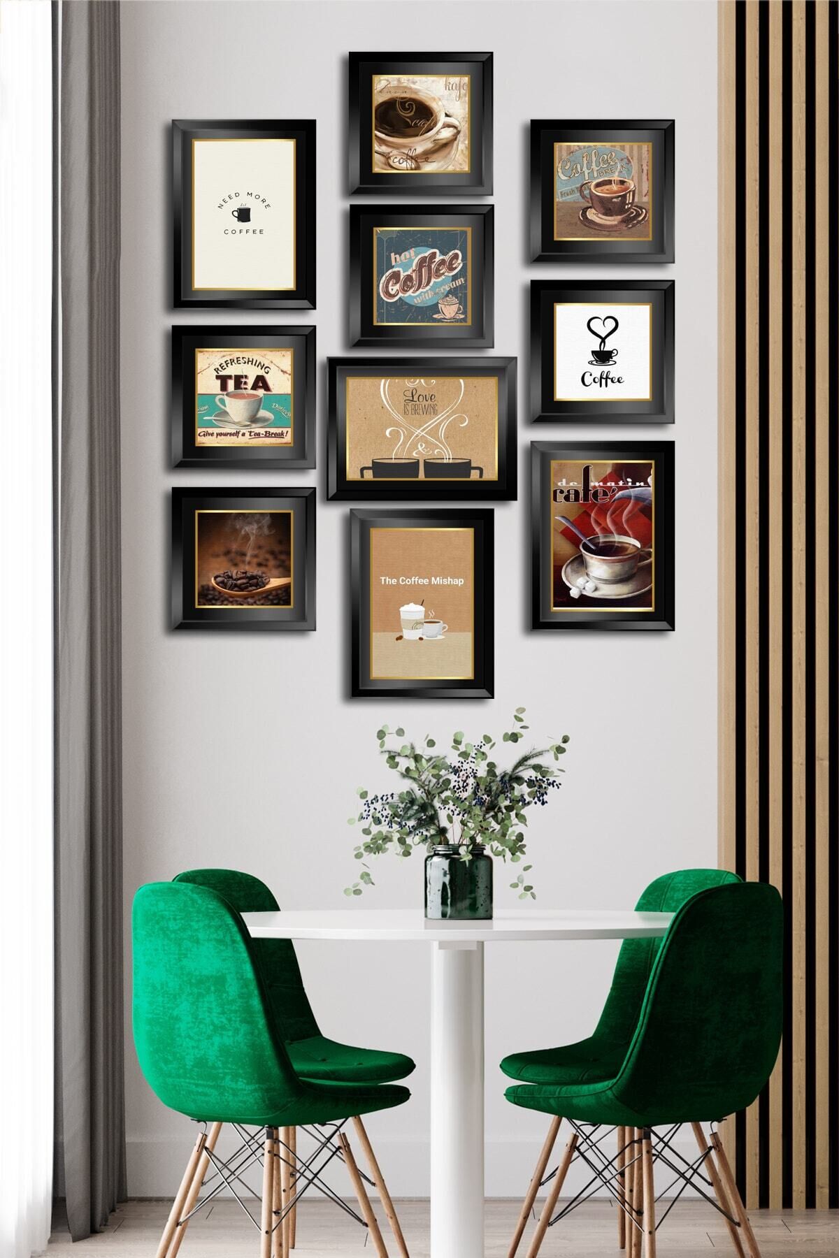 10 Parçalı Çerçeve Görünümlü Mdf Tablo Seti Flm143