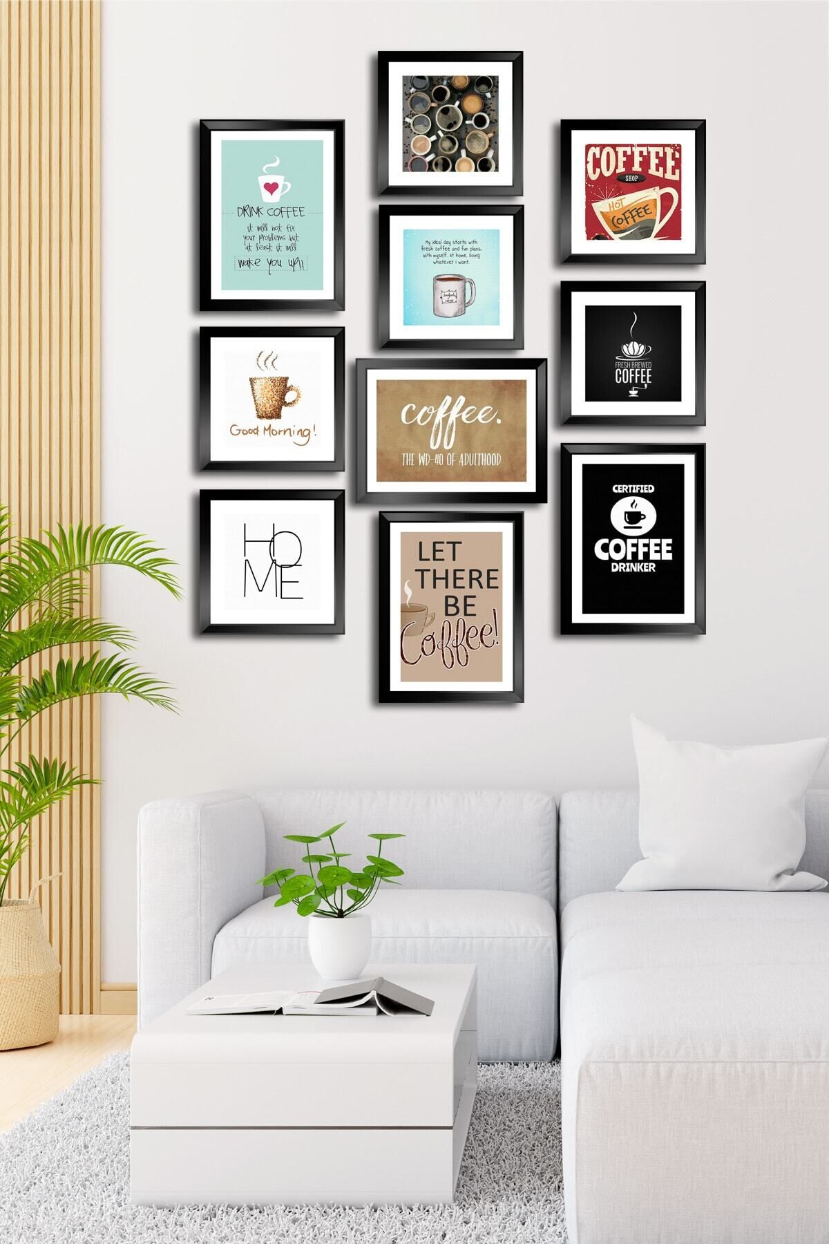 10 Parçalı Çerçeve Görünümlü Mdf Tablo Seti Flm138