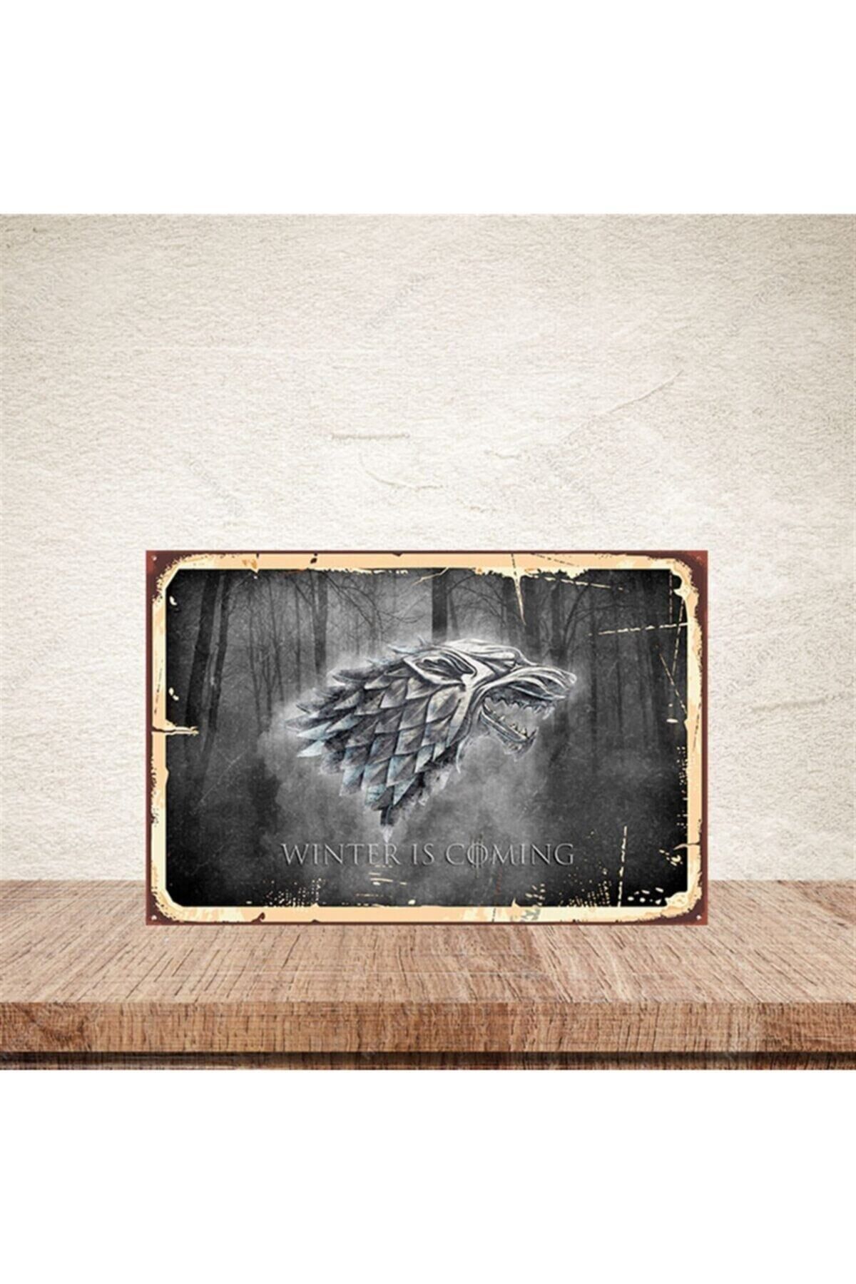 Winter Is Coming 20-30 Cm Retro Ahşap Poster