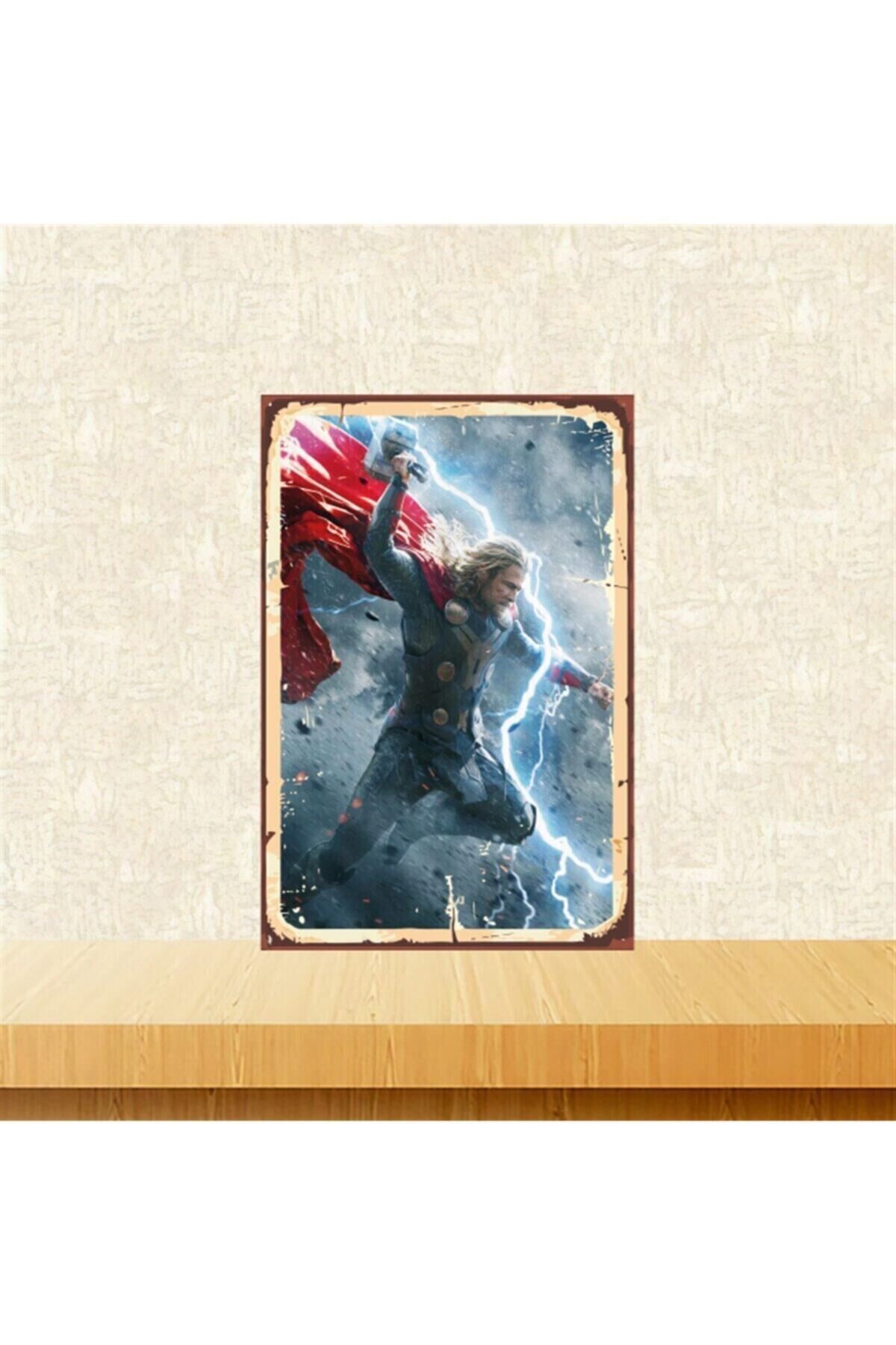 Thor Tasarımlı 20-30 Cm Retro Ahşap Tablo Tkfx5907