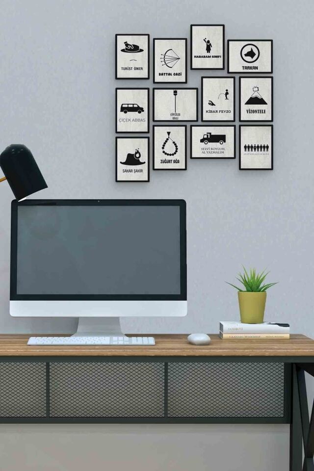 Yeşilçam 12 Parça Mdf (ahşap) Tablo Ofis Boyu