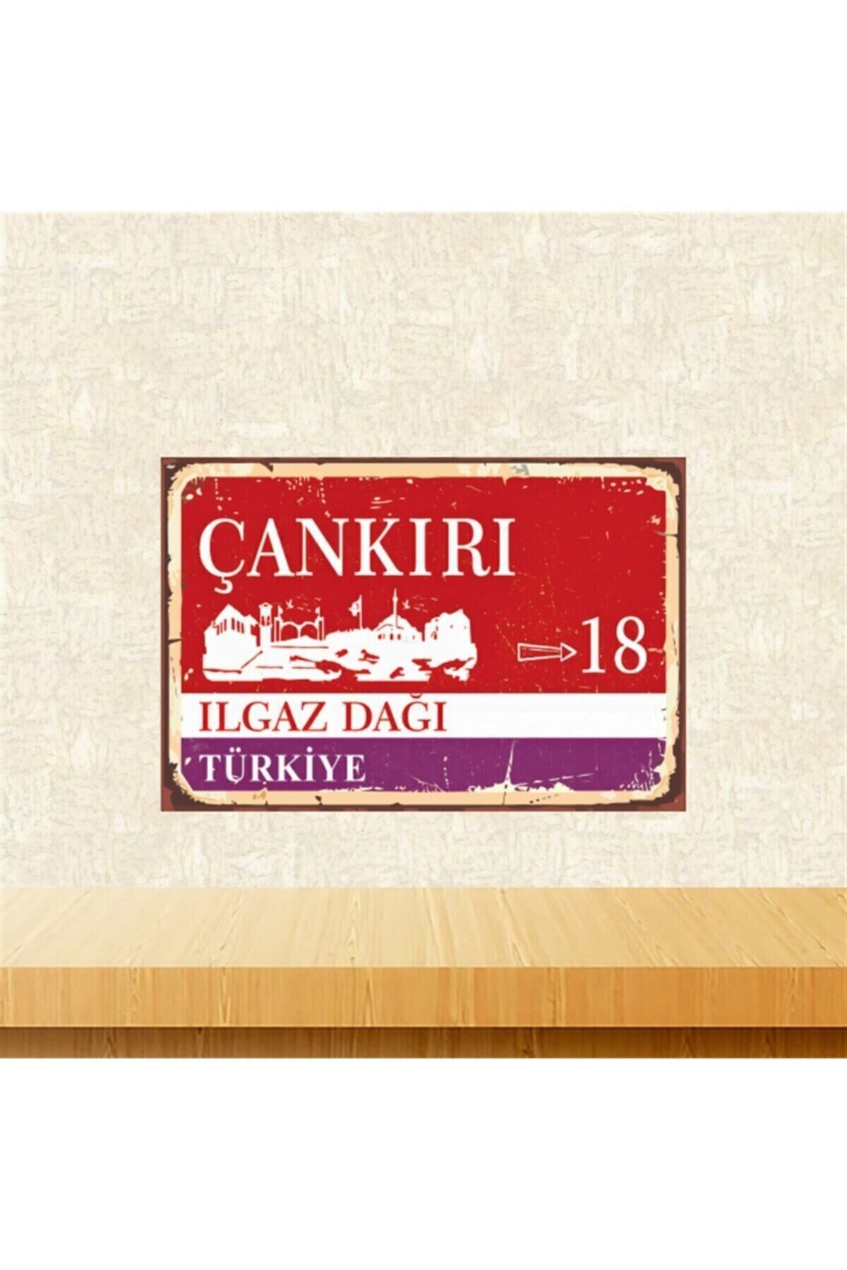 Çankırı Ilgaz Dağı 20-30 cm Retro Ahşap Tablo Tkfx5796