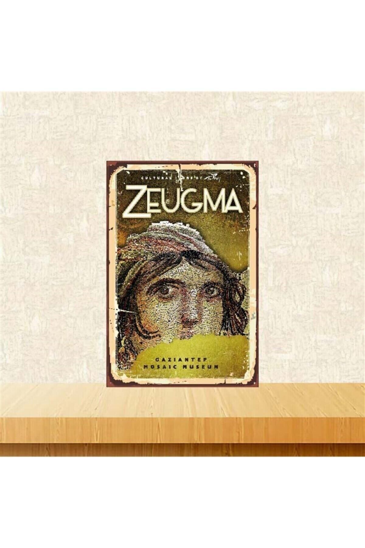 Zeugma 20-30 Cm Retro Ahşap Poster