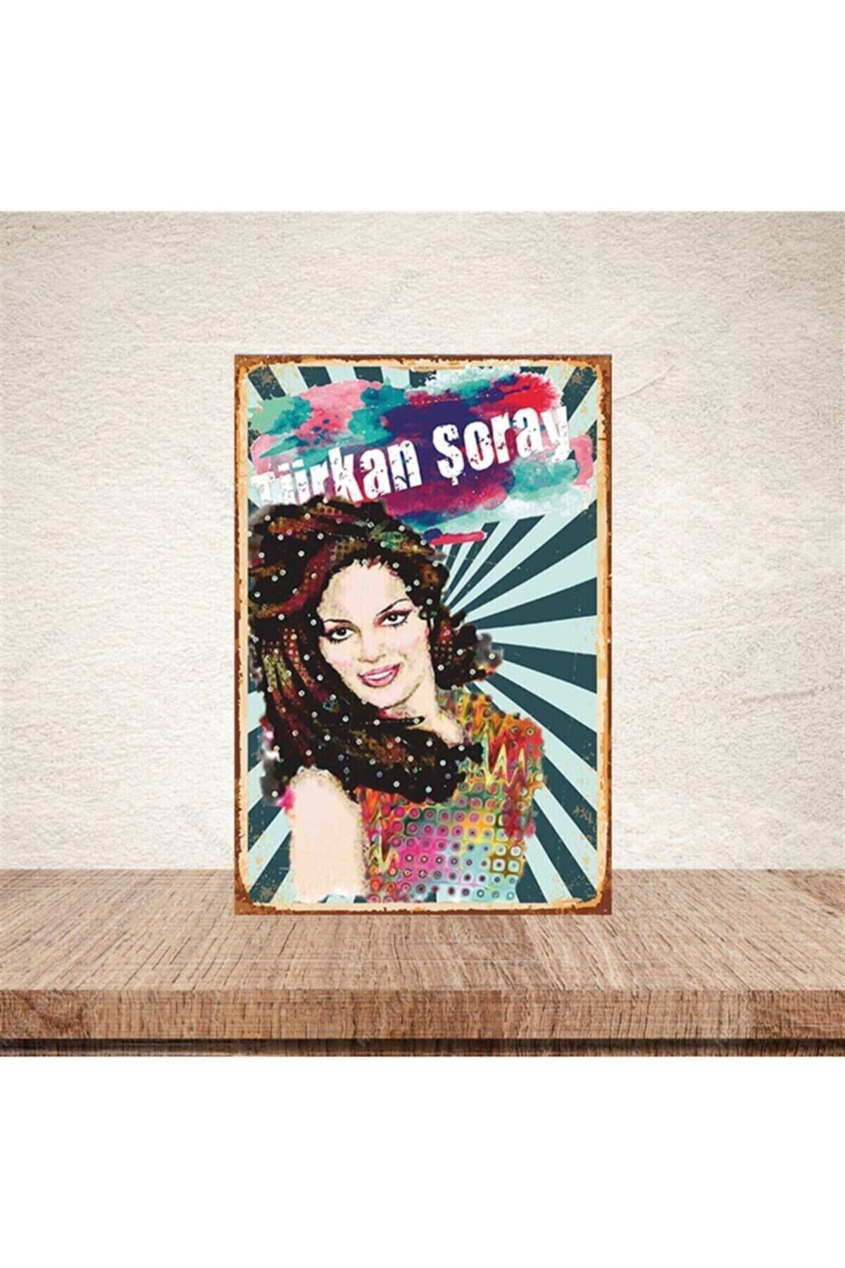 Türkan Şoray 20-30 Cm Retro Ahşap Poster