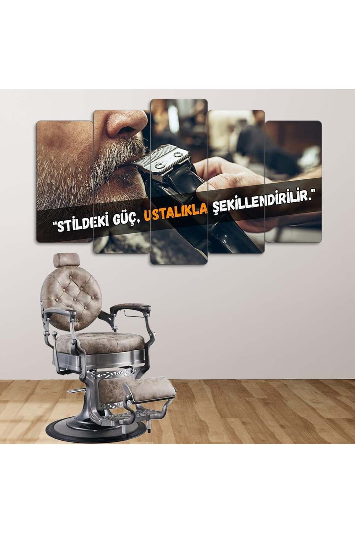 Ustalıkla Şekillendirilir - 5 Parçalı Berber Tablo