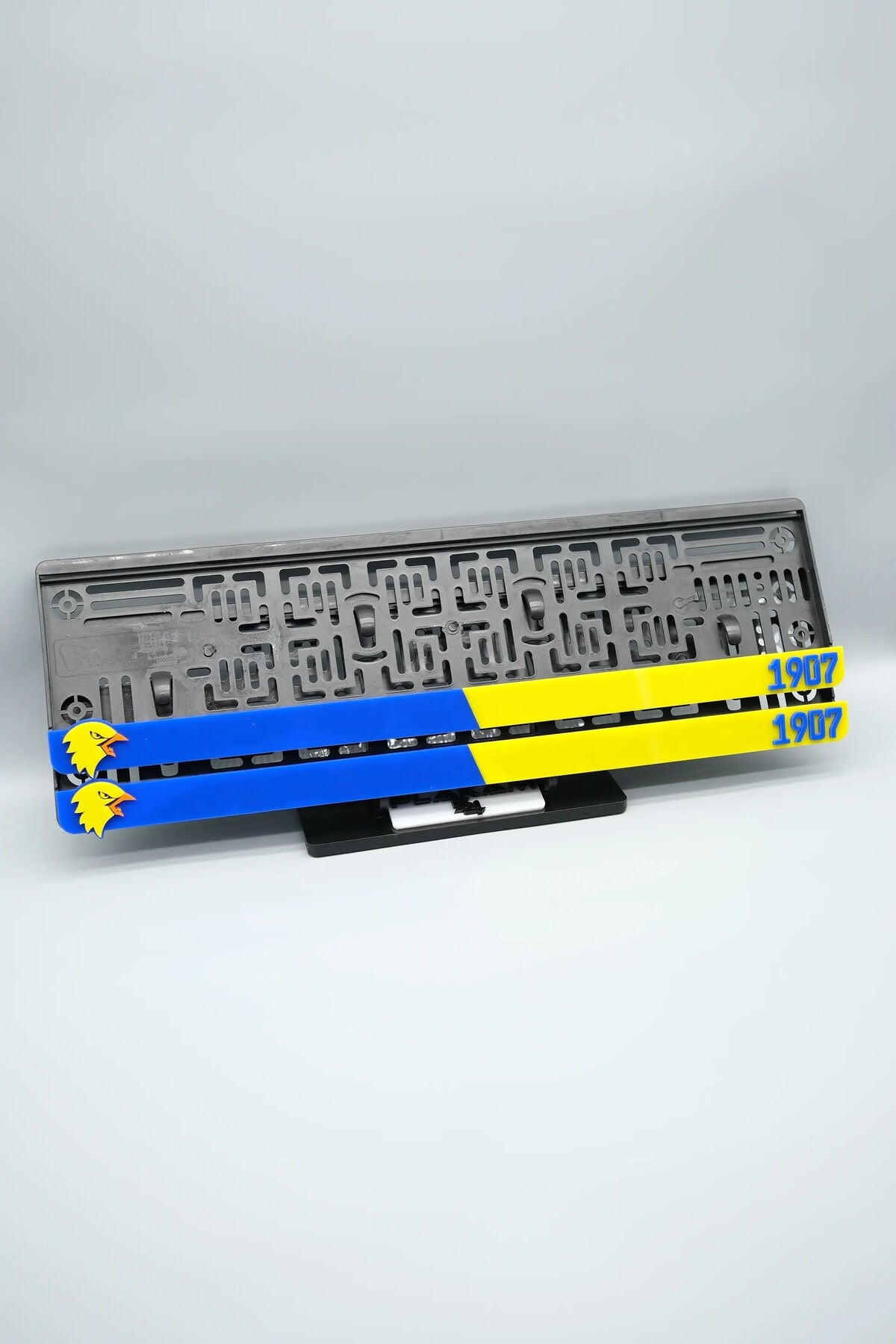 SARI LACİVERET TARAFTAR 3D KABARTMALI PLEKSİ ARABA PLAKALIĞI