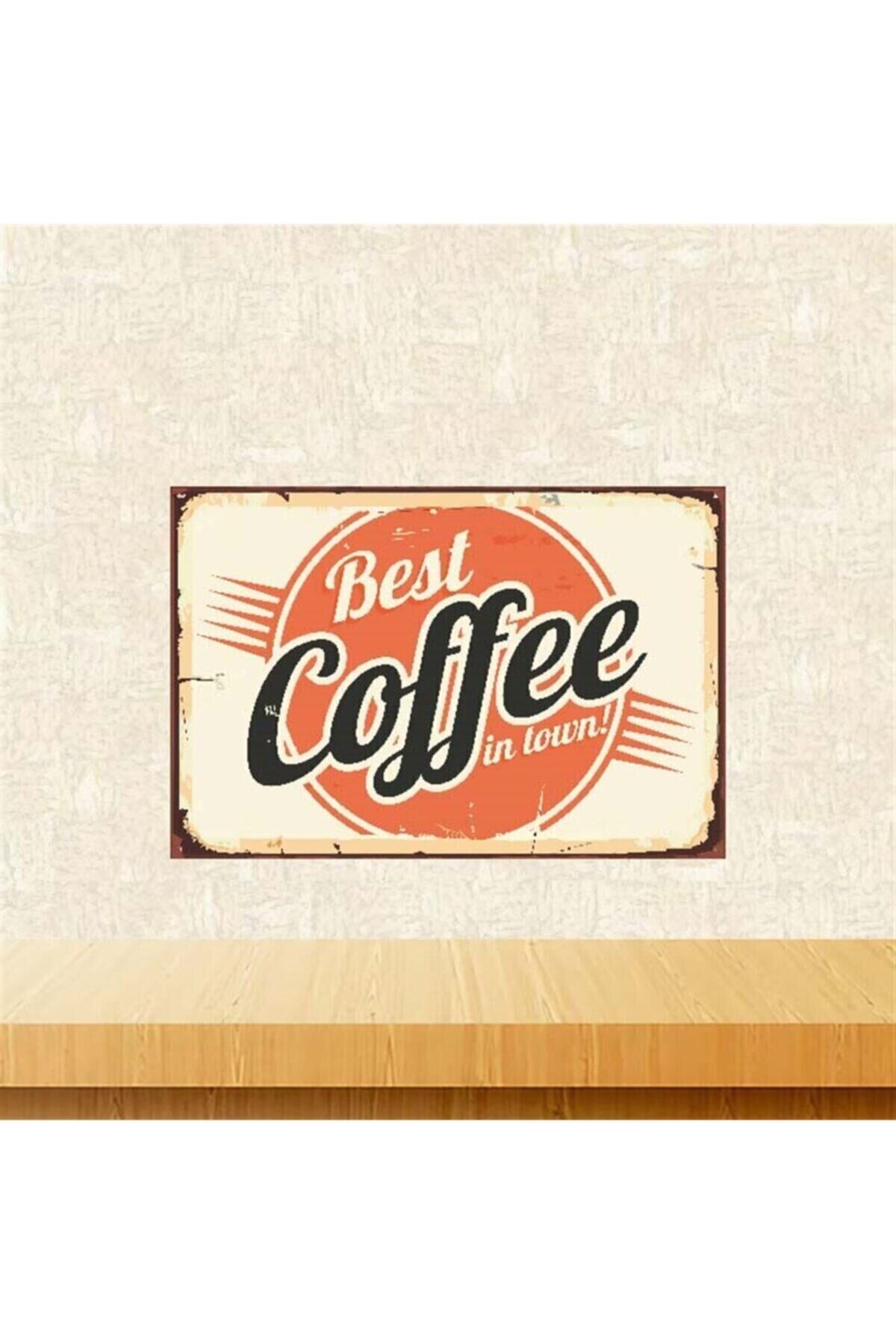Coffee Retro Ahşap Poster 20x30 cm
