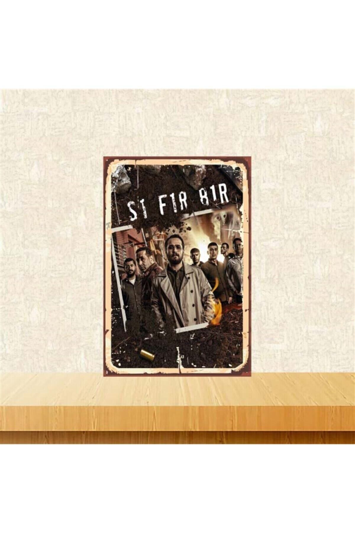 Sıfır Bir 20-30 Cm Retro Ahşap Poster Tkfx4288