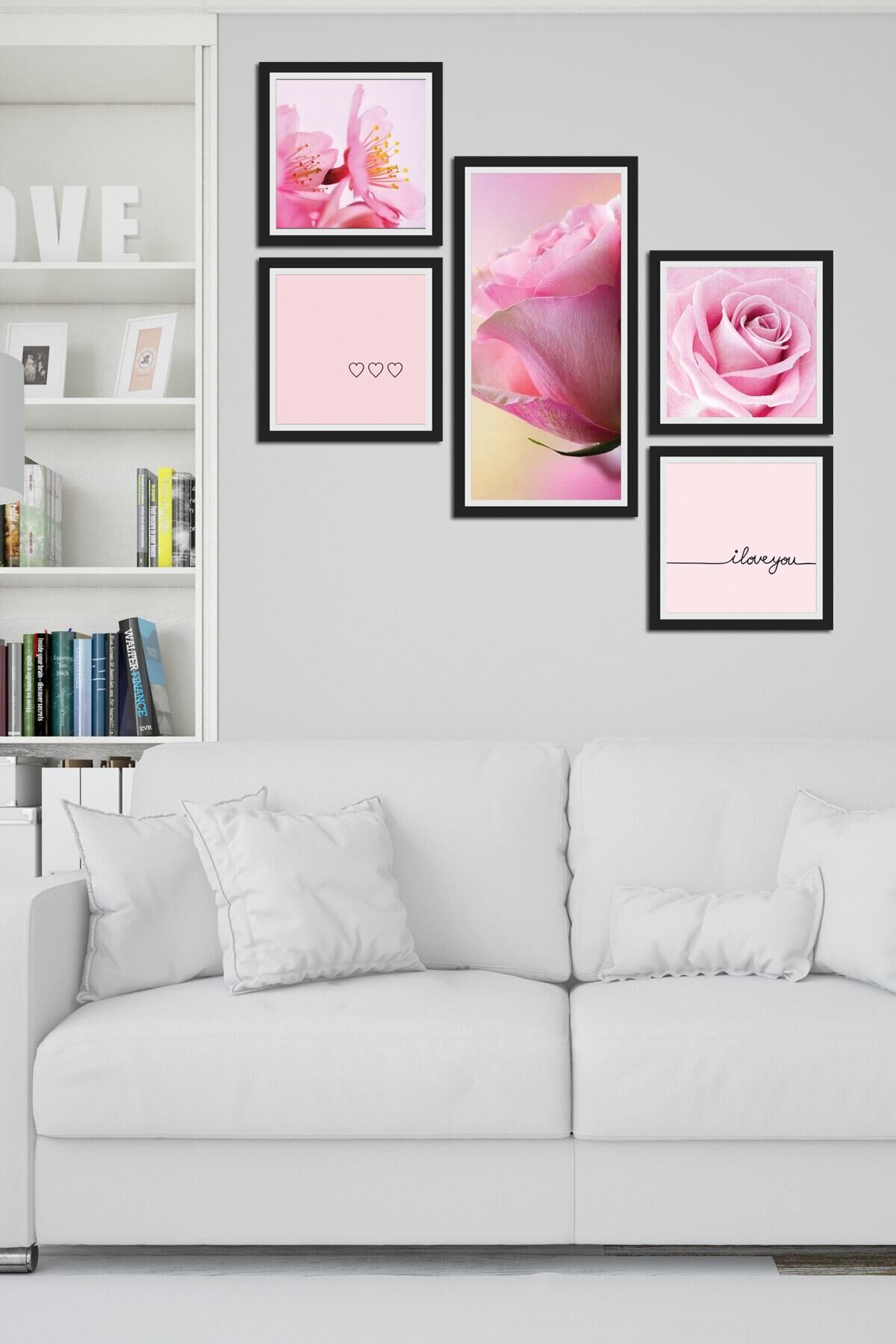 Collage Style 5 Parçalı Mdf Tablo Atf259