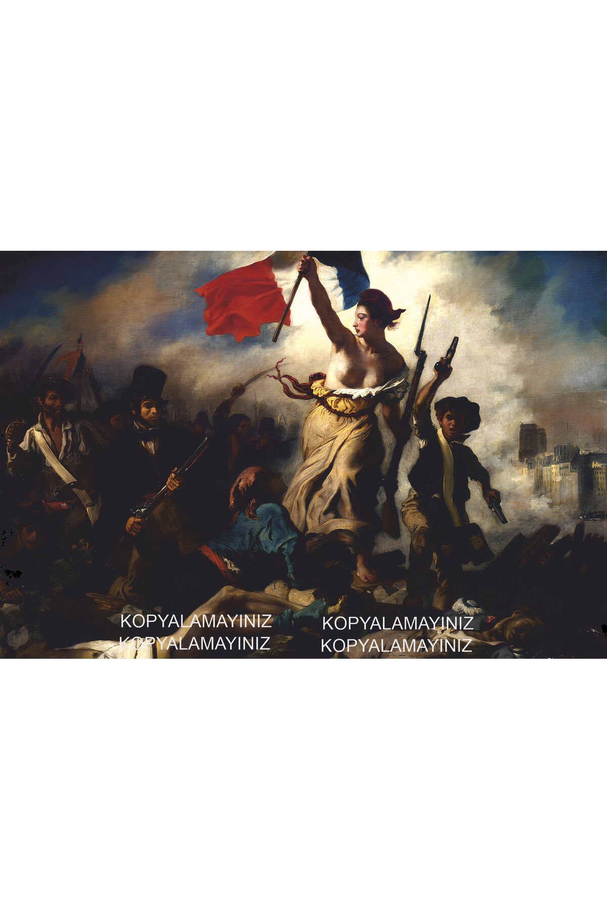 Fransız İhtilalini anlatan tablo 'Halka Yol Gösteren Özgürlük' ev dekorasyonahşap tablo