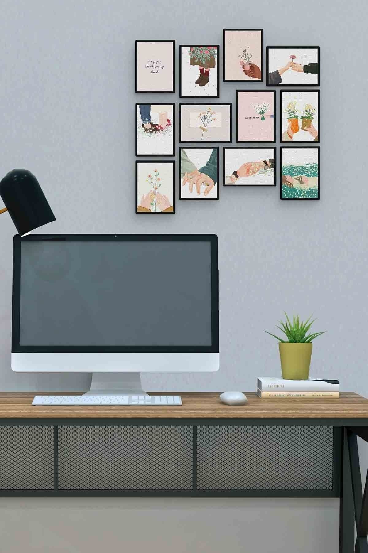 Papatya 12 Parça Mdf (ahşap) Tablo Ofis Boyu