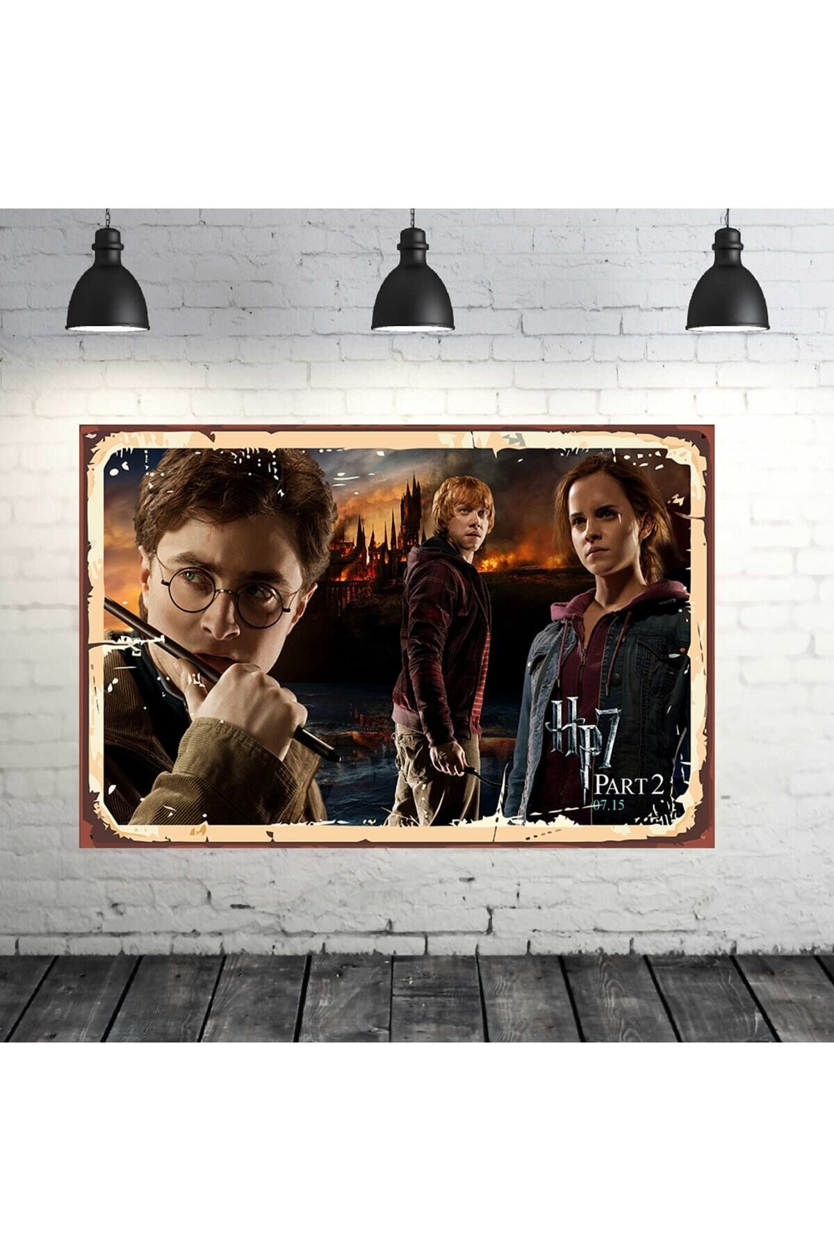 Harry Potter Tasarımlı 20x30 Cm Retro Ahşap Tablo