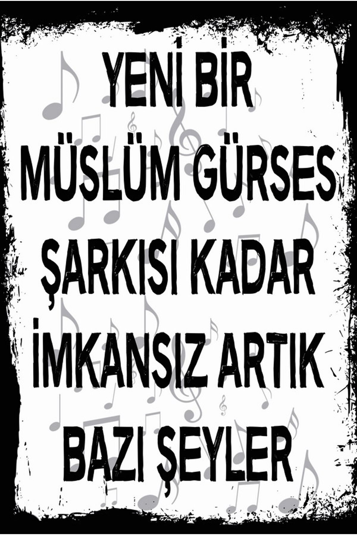 Yazılı Retro Ahşap Poster