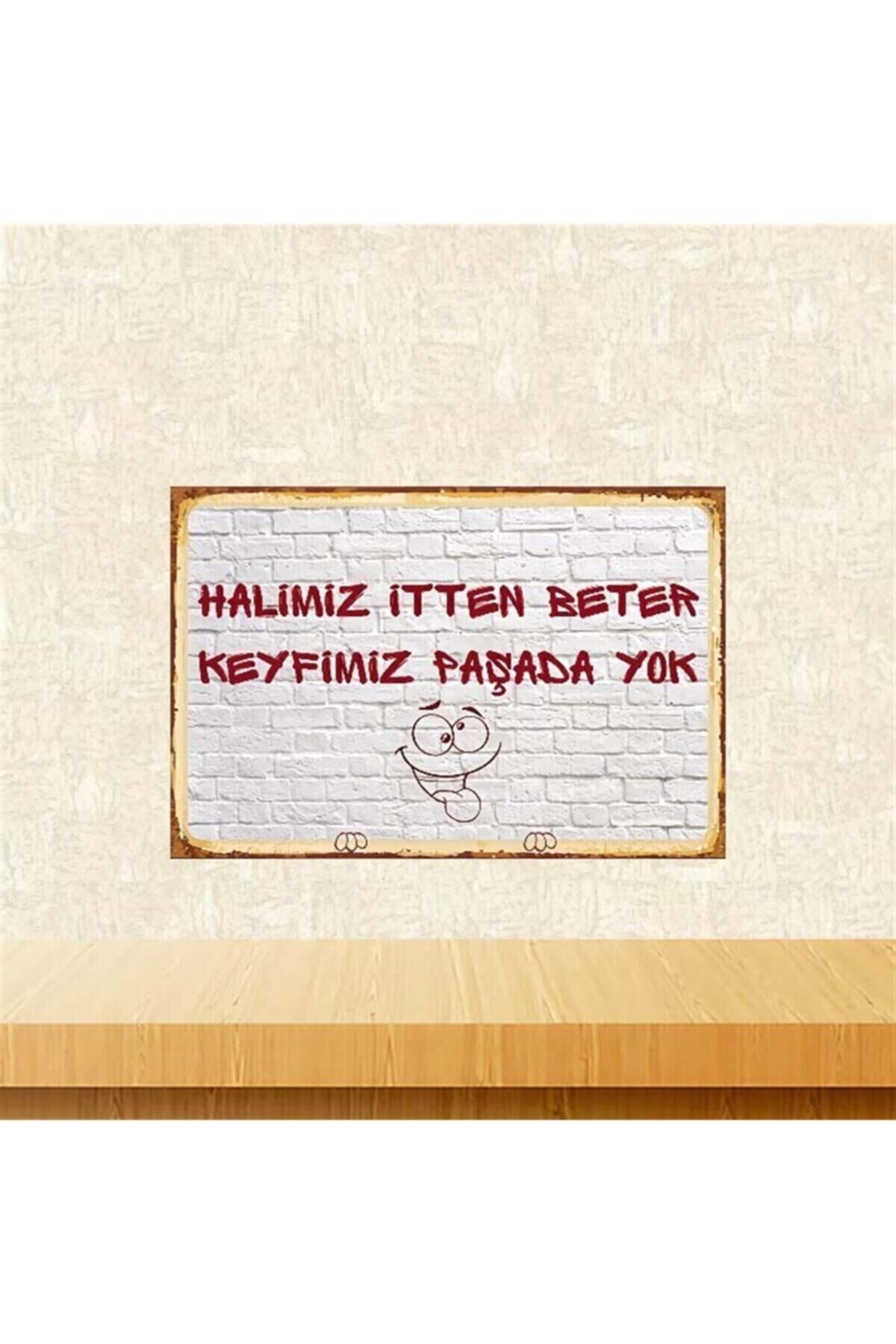 Halimiz Itten Beter 20-30 Cm Retro Ahşap Poster