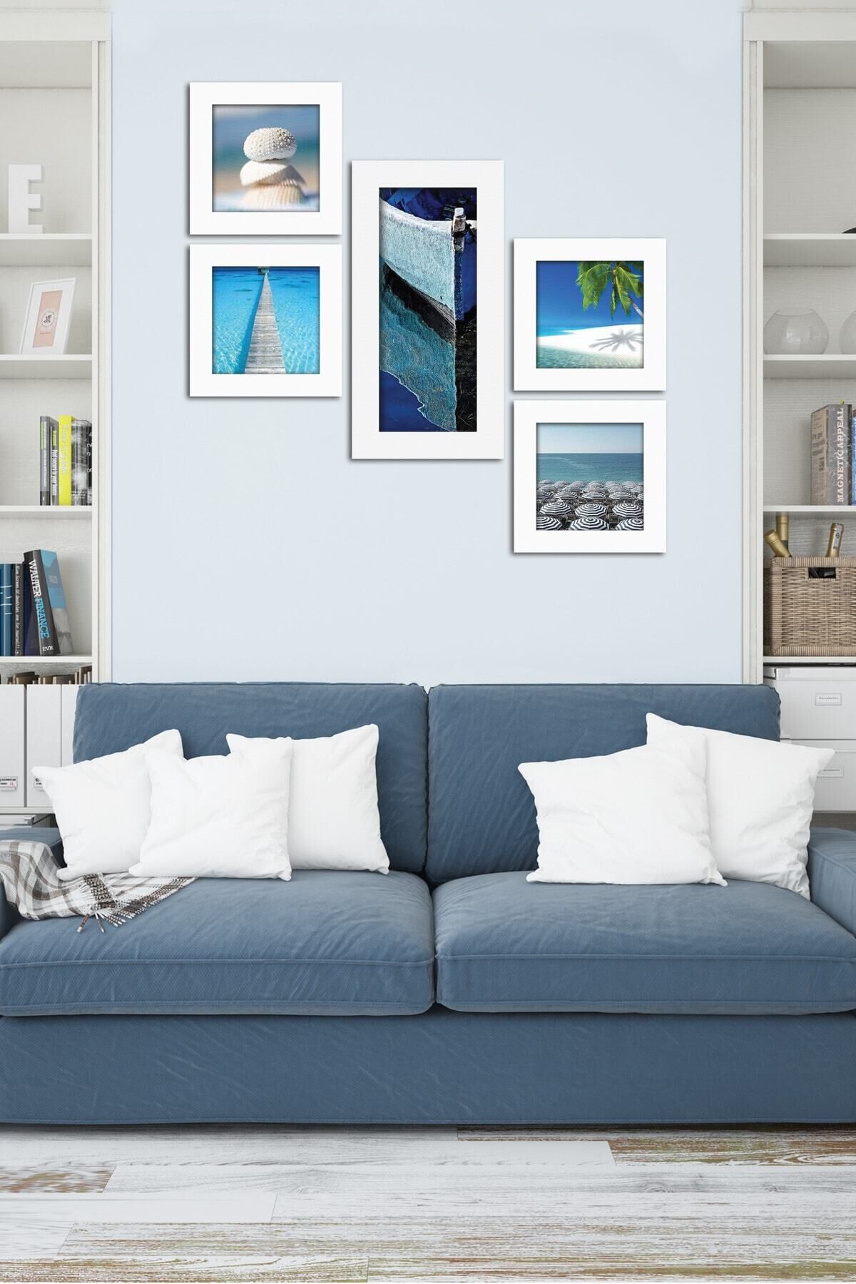 Collage Style 5 Parçalı Mdf Tablo Atf201