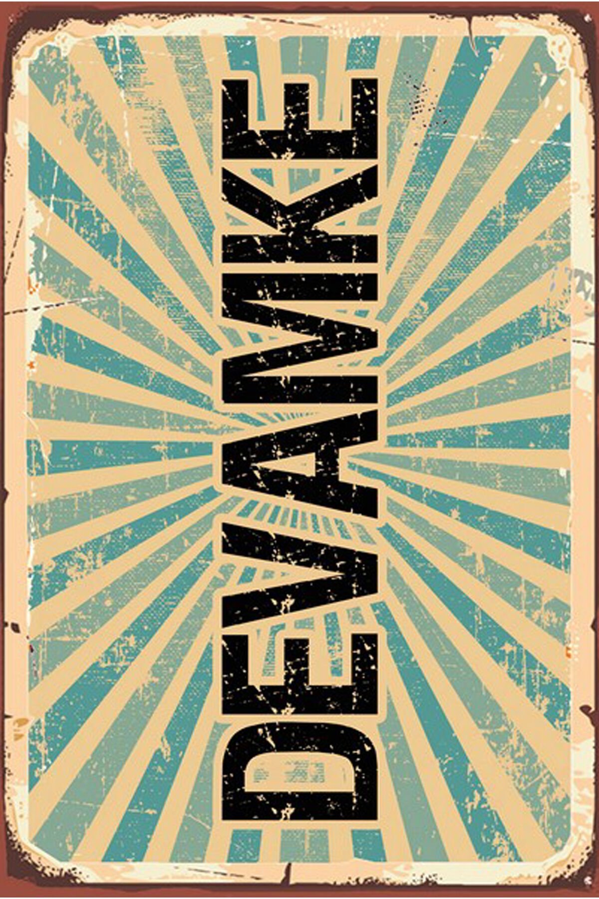 Yazılı Retro Ahşap Poster