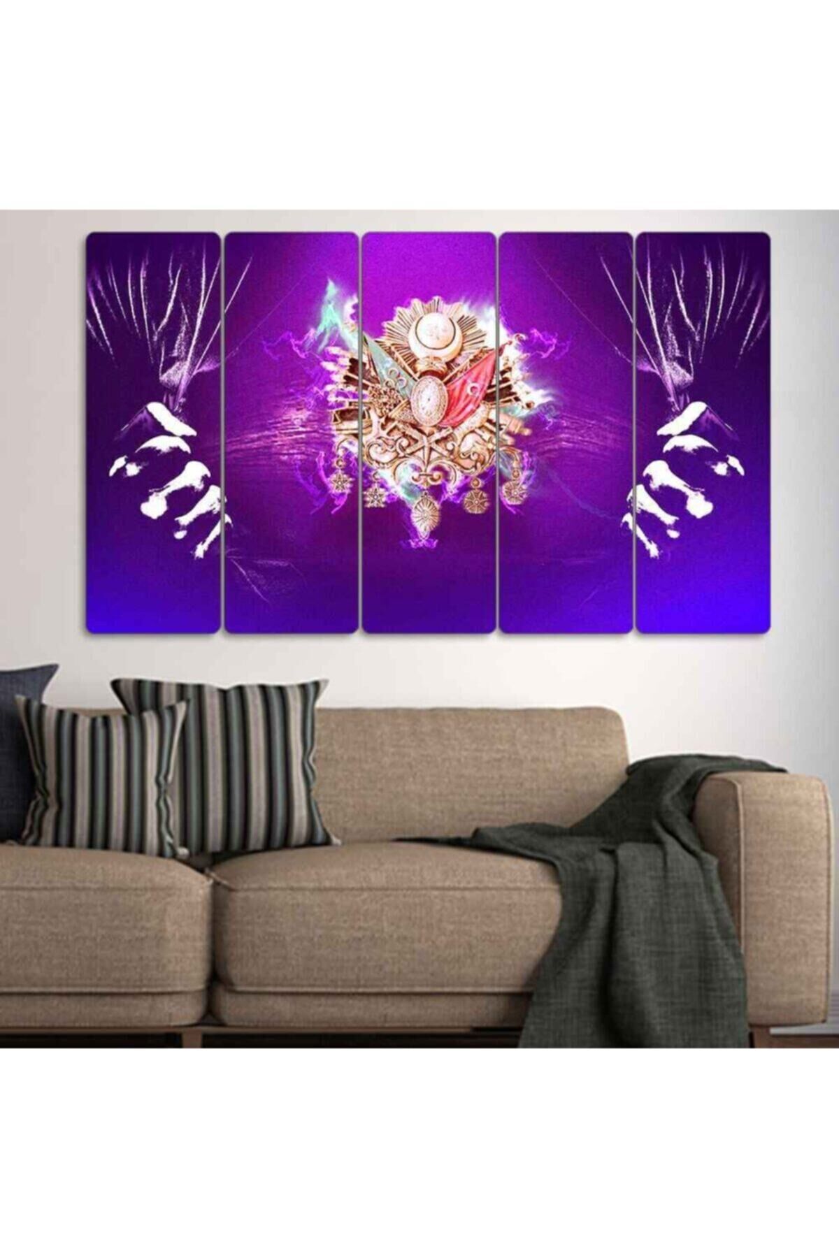 Osmanlı Tuğrası - 5 Parçalı Tablo