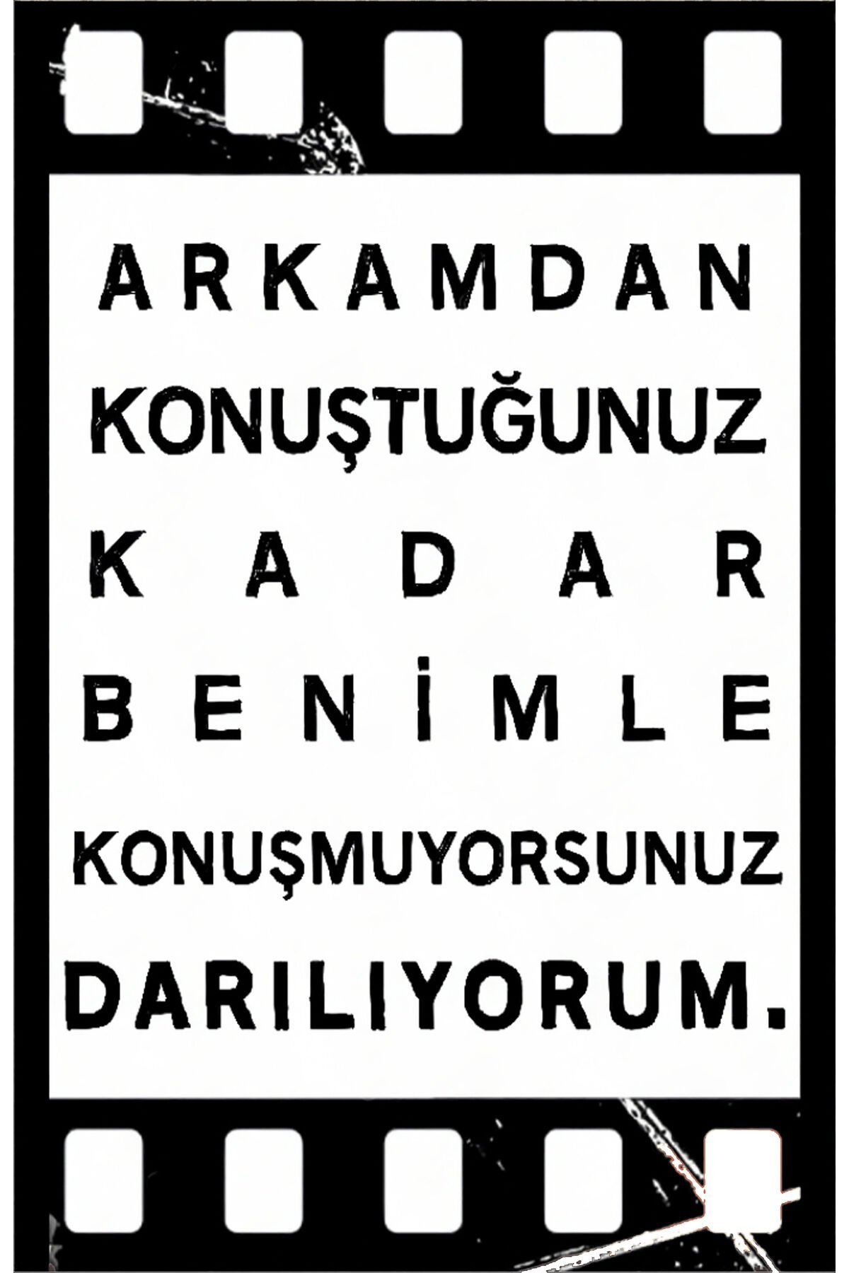 Yazılı Retro Ahşap Poster