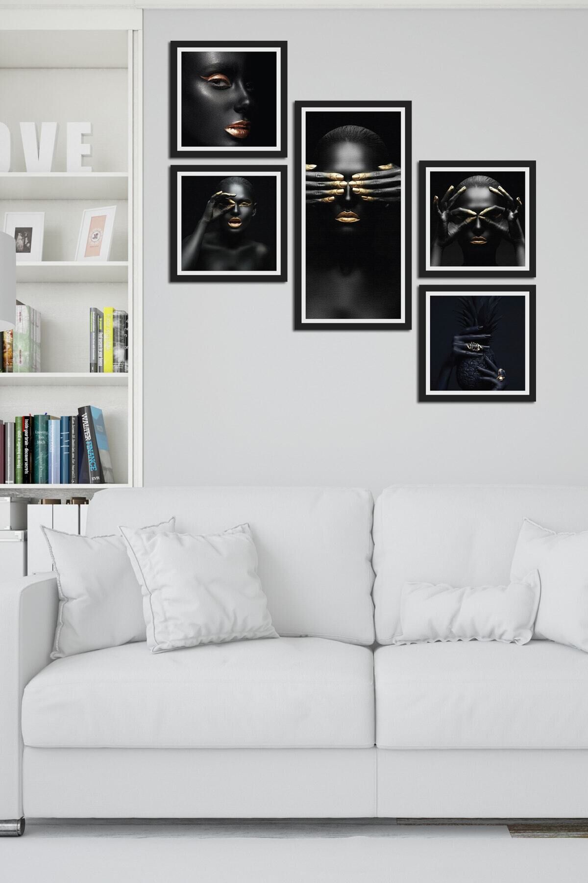 Collage Style 5 Parçalı Mdf Tablo Atf261