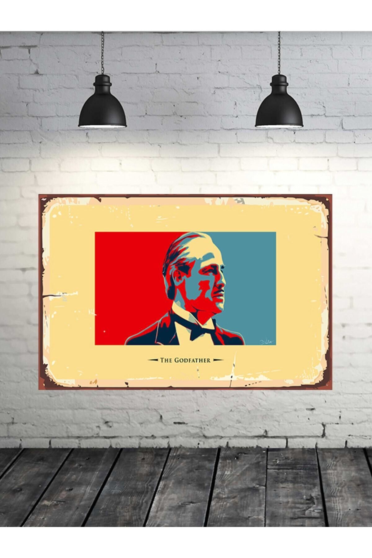 The Godfather Tasarımlı 20x30 Cm Retro Ahşap Tablo