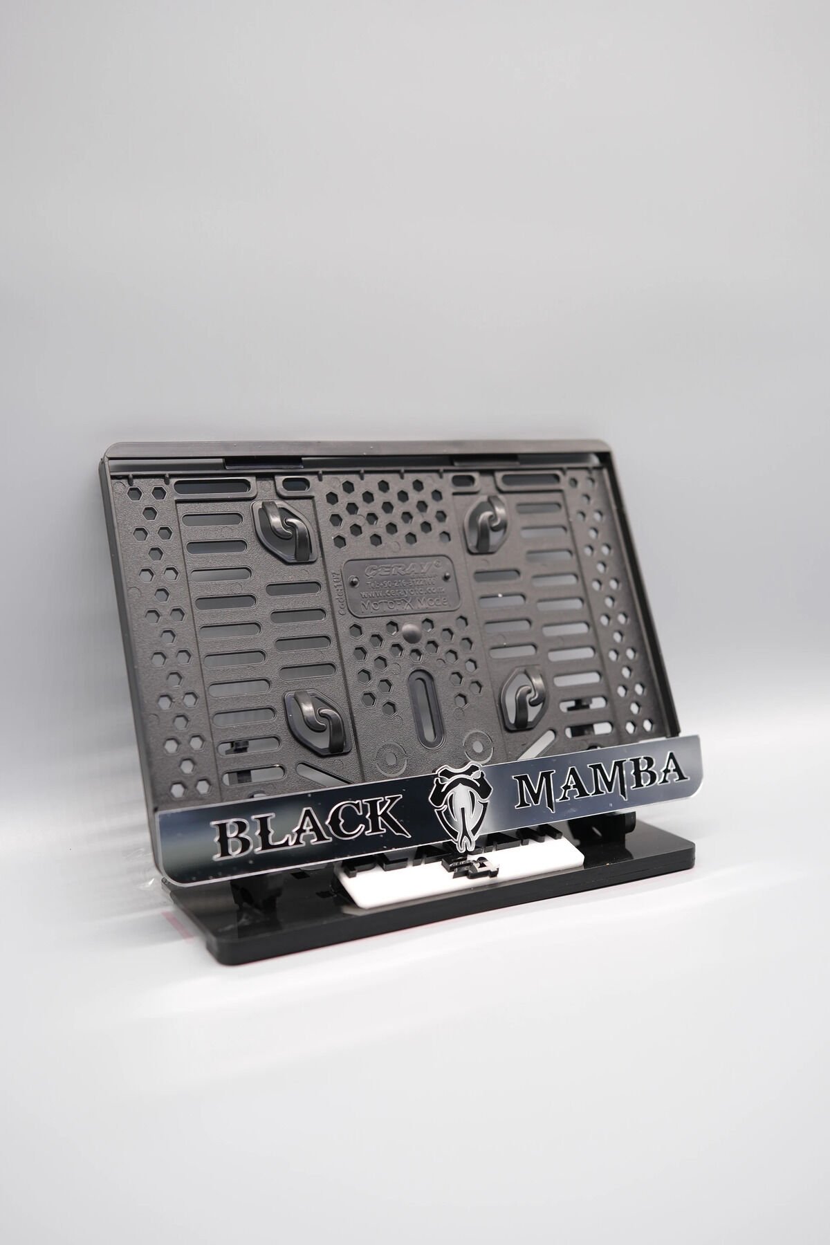 BLACK MAMBA GÜMÜŞ PLEKSİ MOTOR PLAKALIĞI