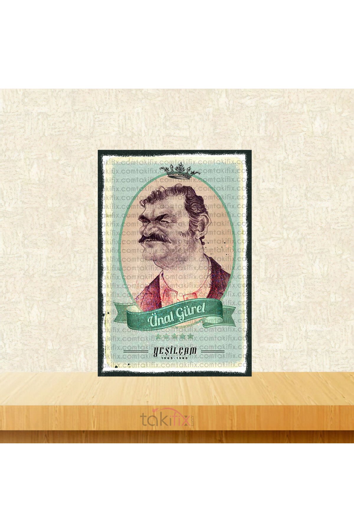 Ünel Gürel Yeşilçam Tasarımlı 20x30 Cm Retro Ahşap Tablo