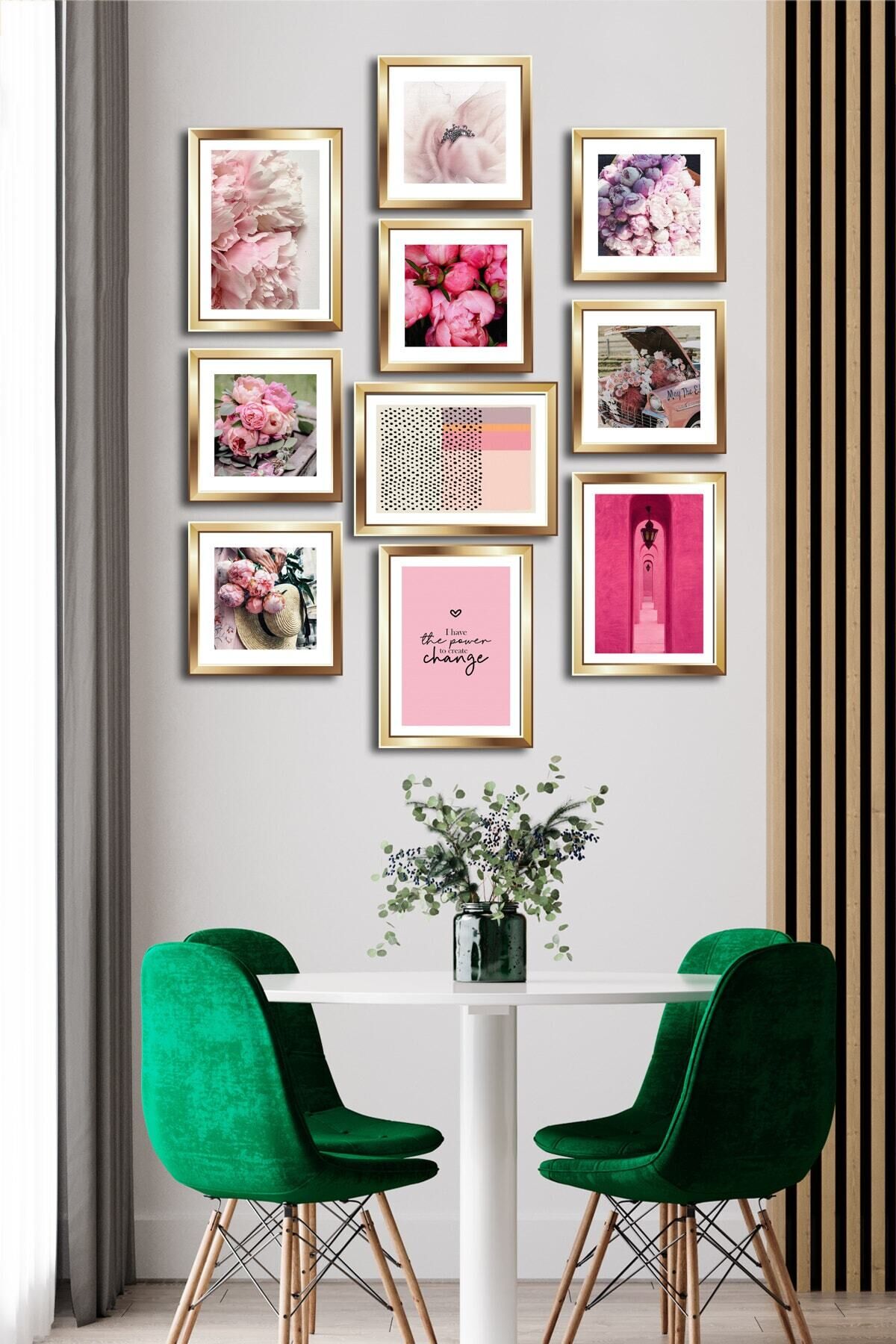 10 Parçalı Çerçeve Görünümlü Mdf Tablo Seti Flm105