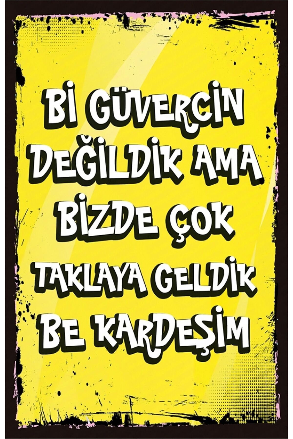 Yazılı Retro Ahşap Poster