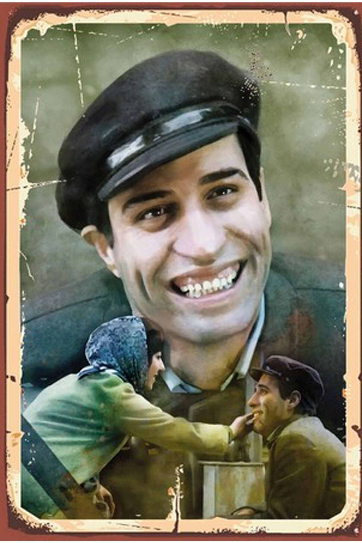 Çöçüler Kralı Kemal Sunal Retro Ahşap Poster