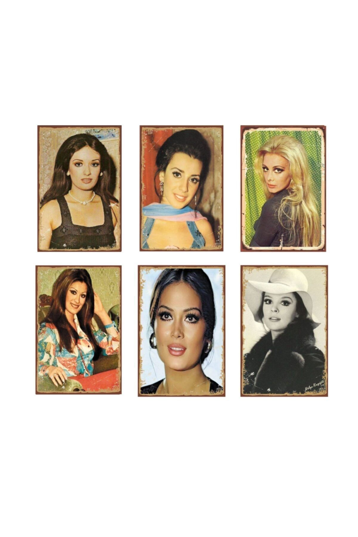 Yeşilçamın Kraliçeleri Ahşap Poster Set 6 'lı