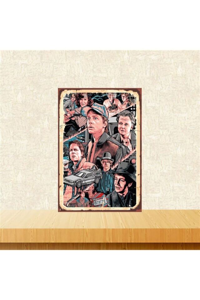 Geleceğe Dönüş 20-30 Cm Retro Ahşap Tablo Tkfx5101