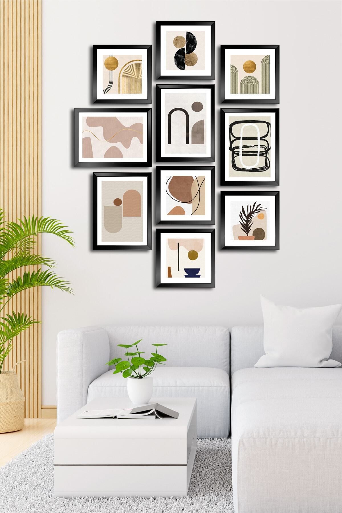 10 Parçalı Çerçeve Görünümlü Mdf Tablo Seti Flm053