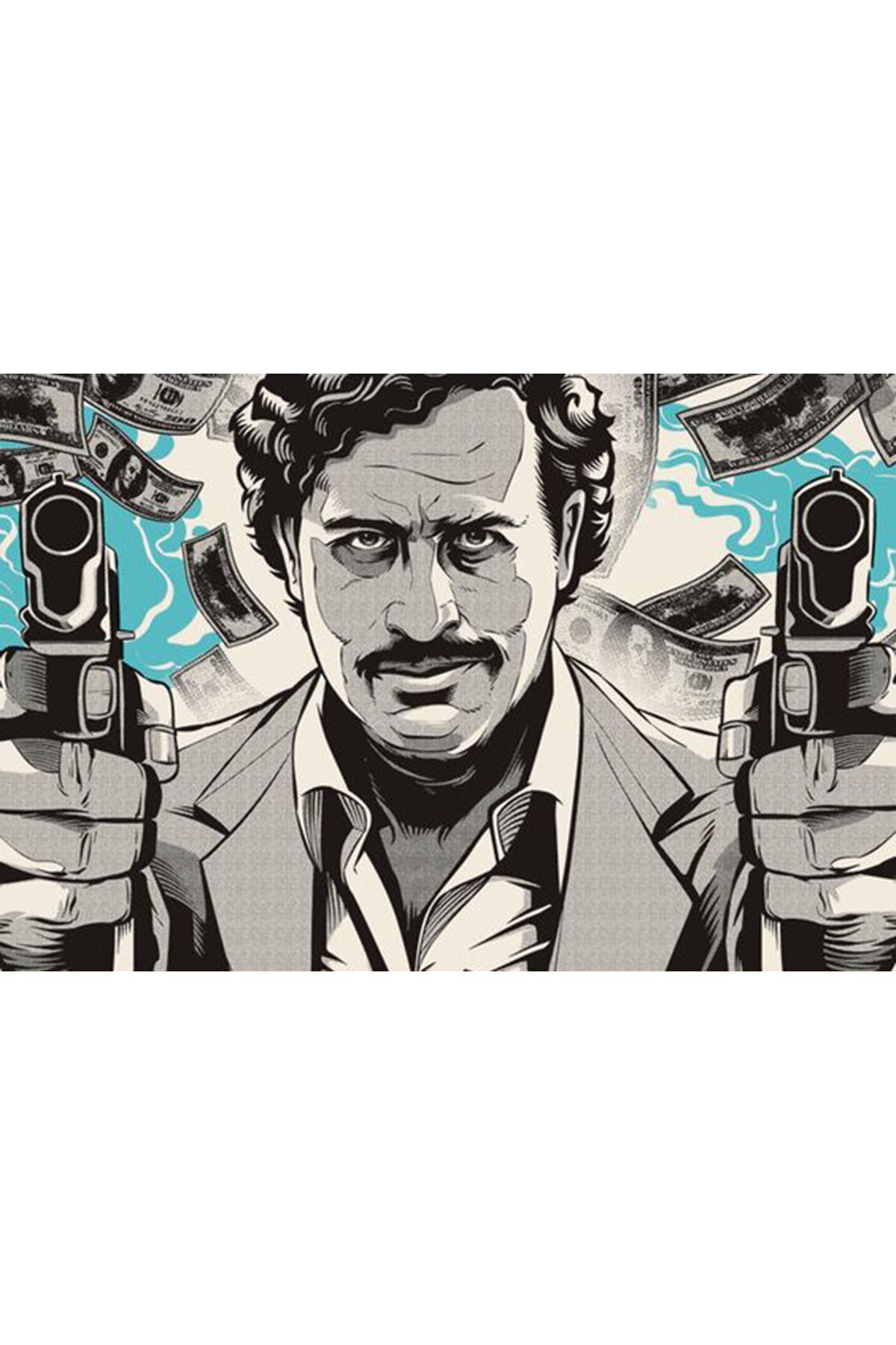 Pablo Escobar Retro Ahşap Poster PE1002