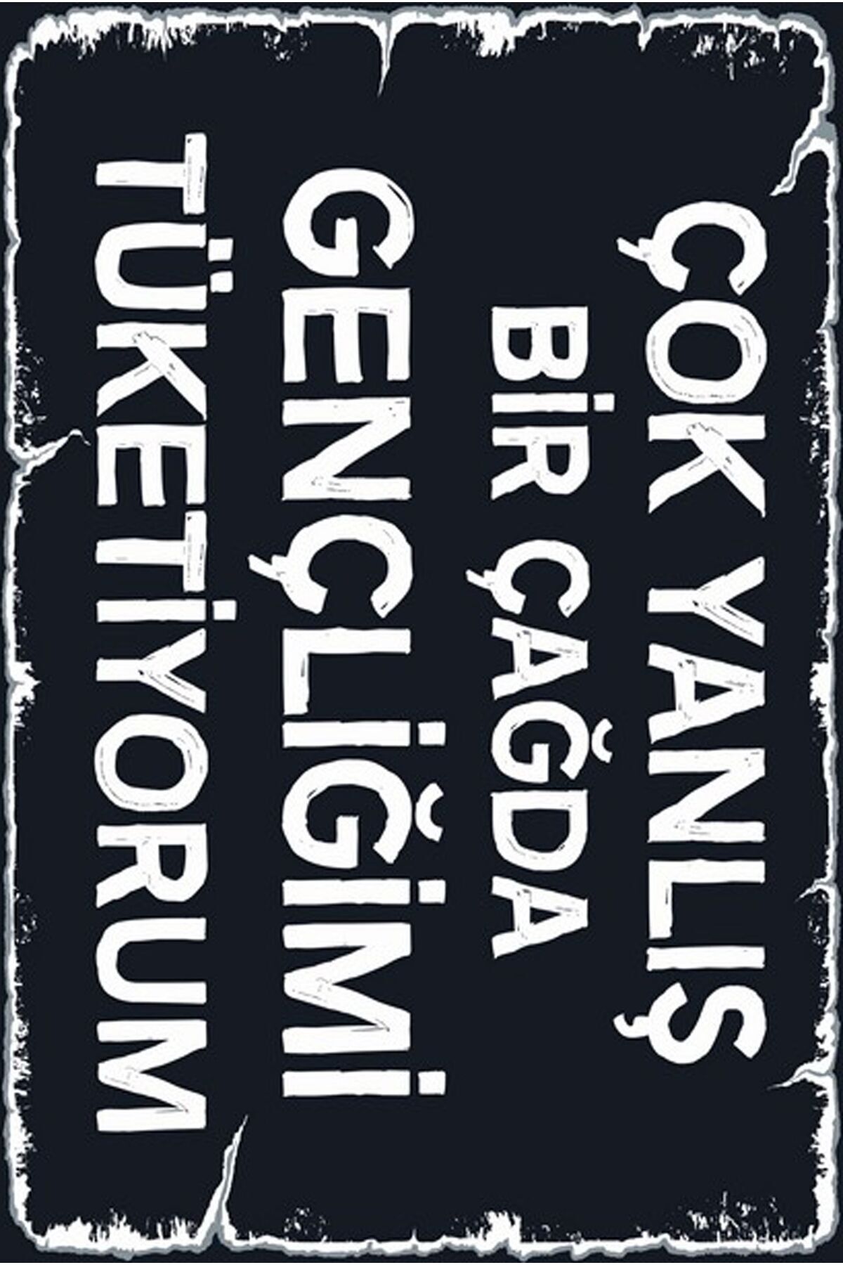 Yazılı Retro Ahşap Poster