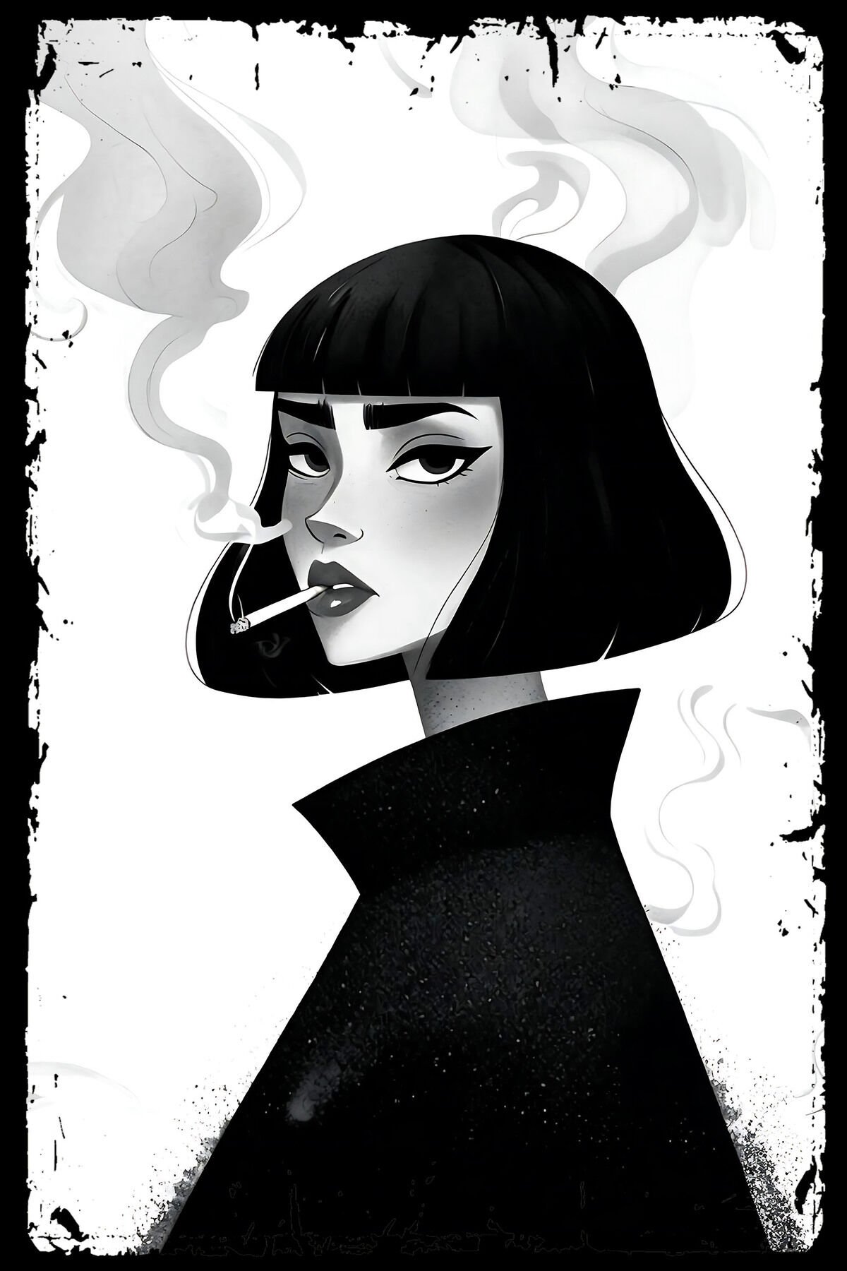 Duvar Yazısı Kadın Retro Ahşap Poster Tablo (20X30)