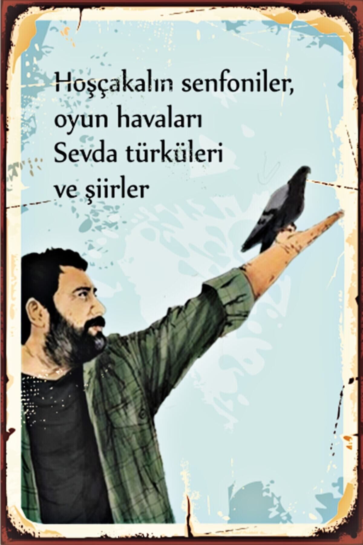 Ahmet Kaya Retro Ahşap Poster 20 x 30 cm