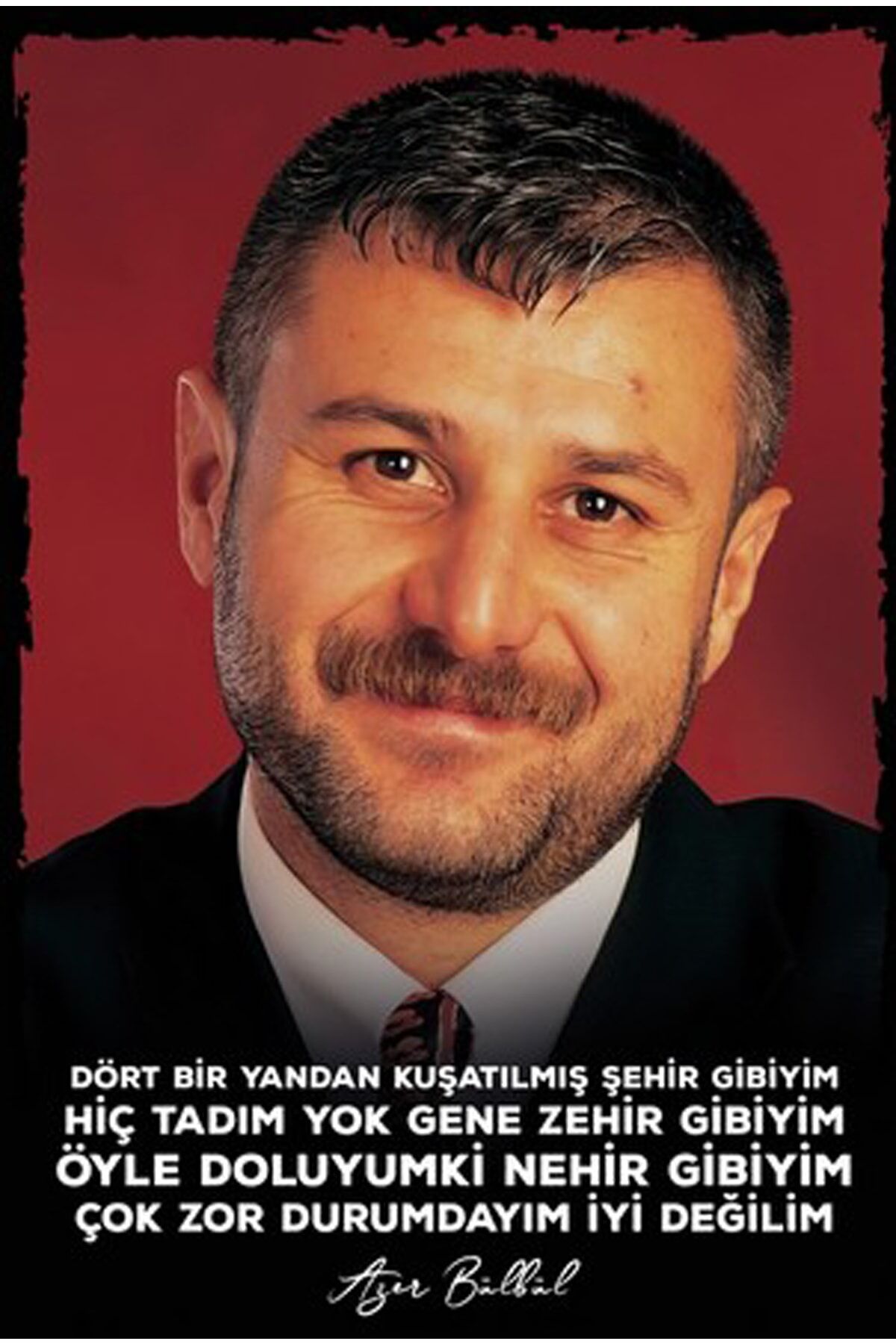 Azer Bülbül Retro Ahşap Poster