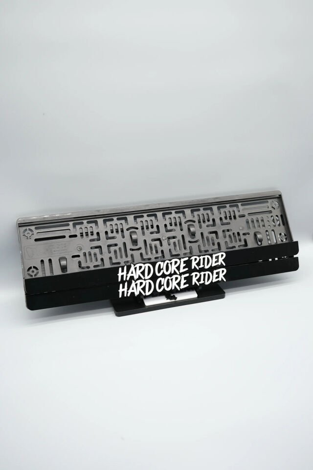 HARD CORE RIDER YAZILI 3D KABARTMALI PLEKSİ ARABA PLAKALIĞI