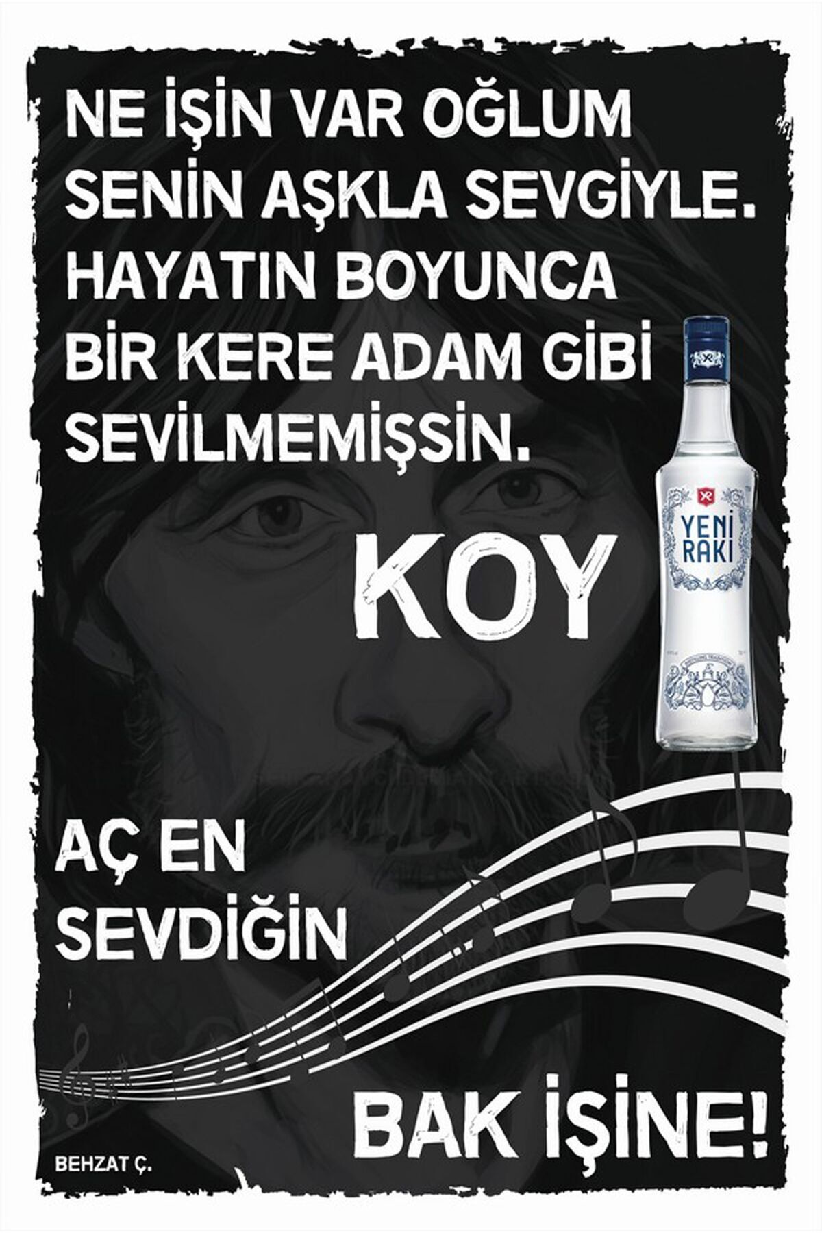 Yazılı Retro Ahşap Poster