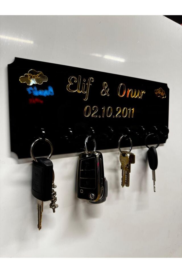 Pleksi Dekoratif Askılı Anahtarlık