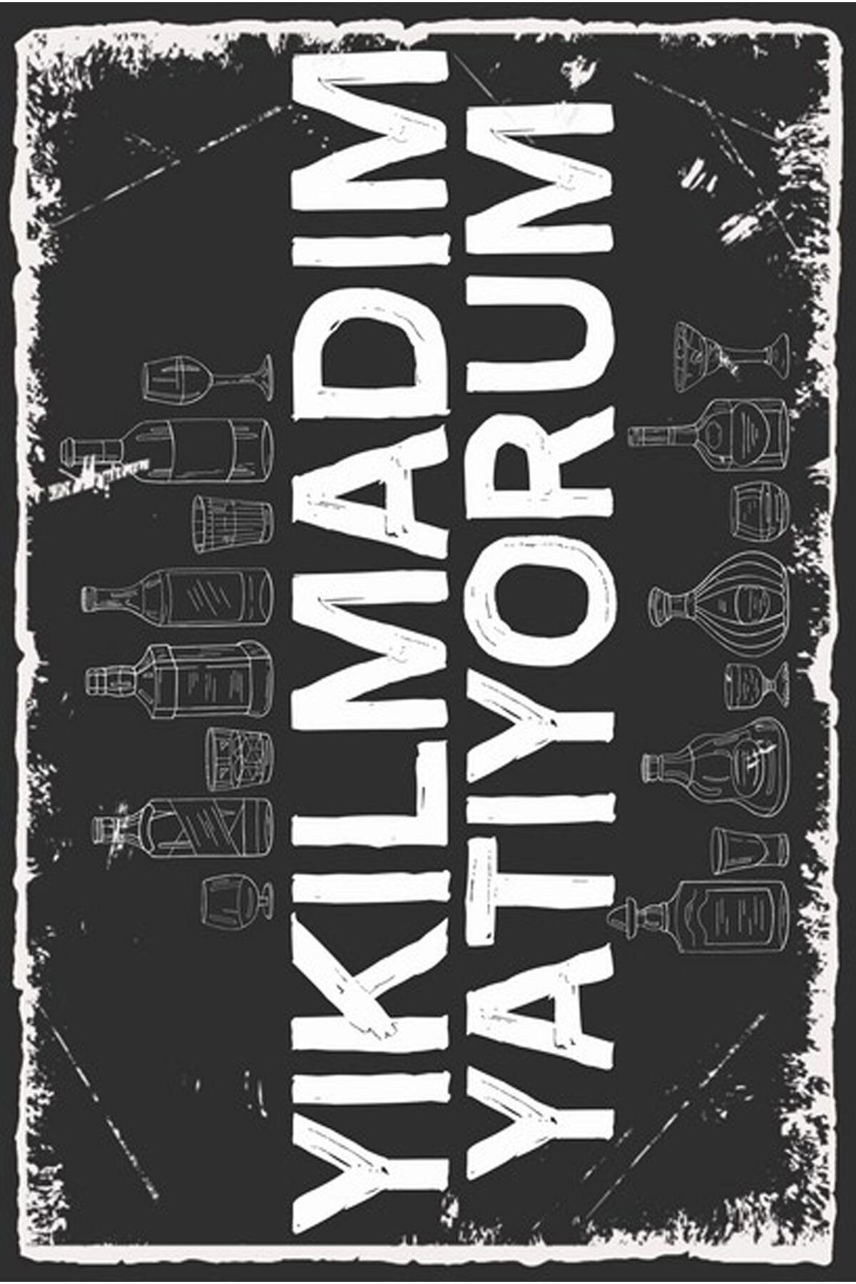 Yazılı Retro Ahşap Poster