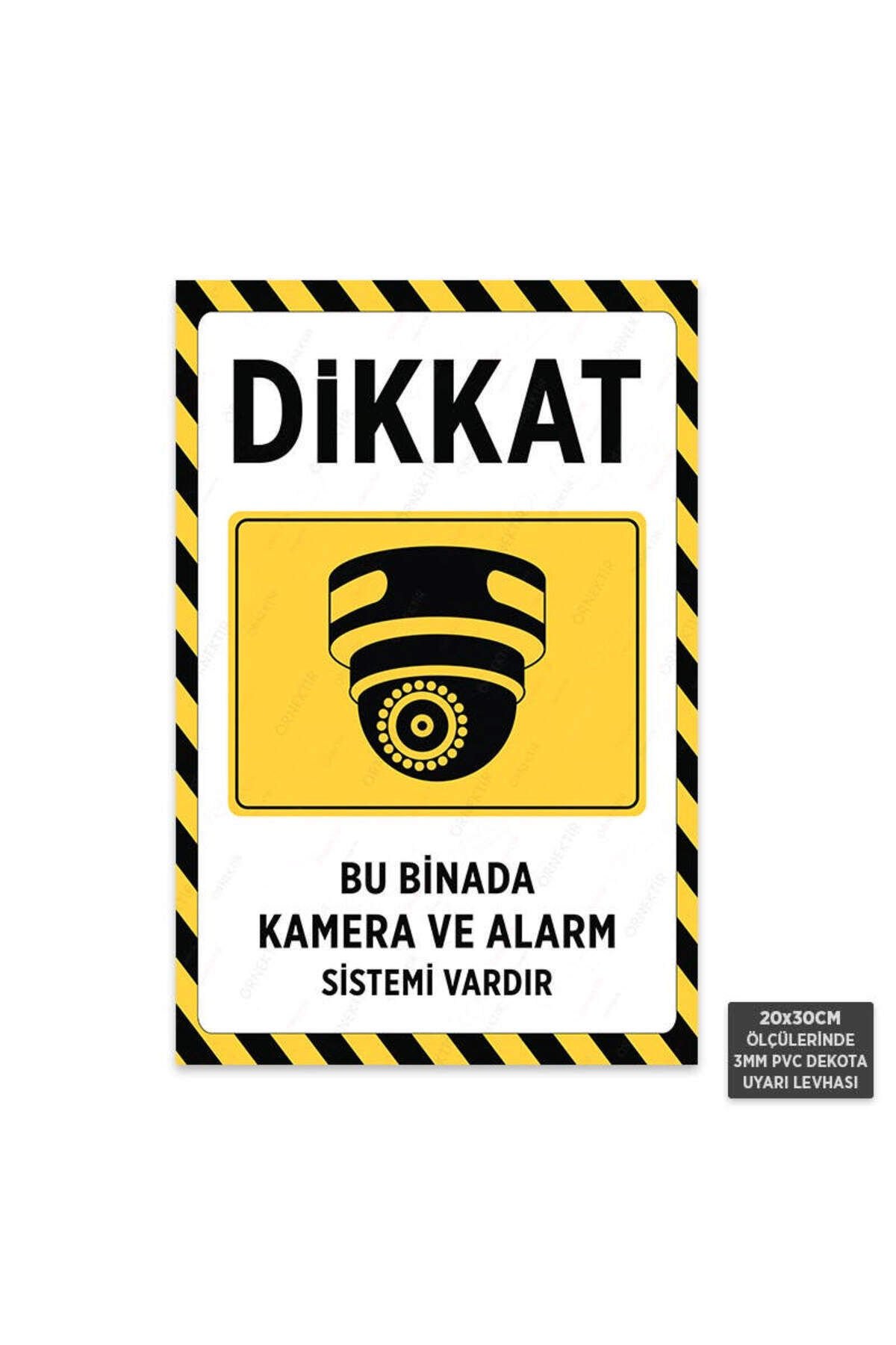 U1121 - Bu Binada Kamera ve Alarm Sistemi Vardır Dekota Uyarı Levhası (20x30cm)