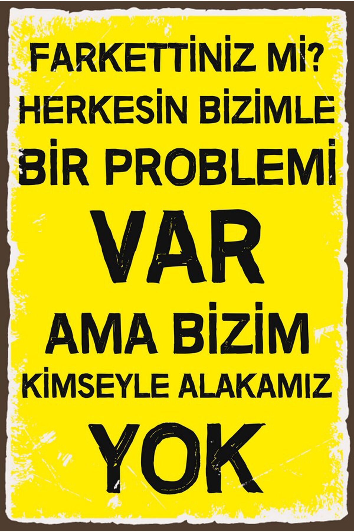 Yazılı Retro Ahşap Poster