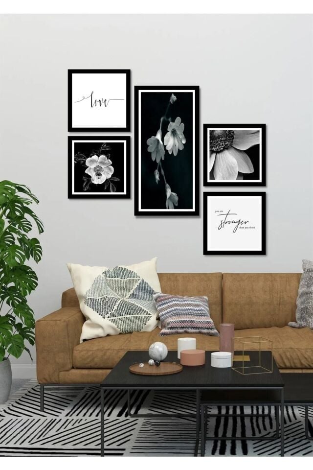 Collage Style 5 Parçalı Mdf Tablo Atf292