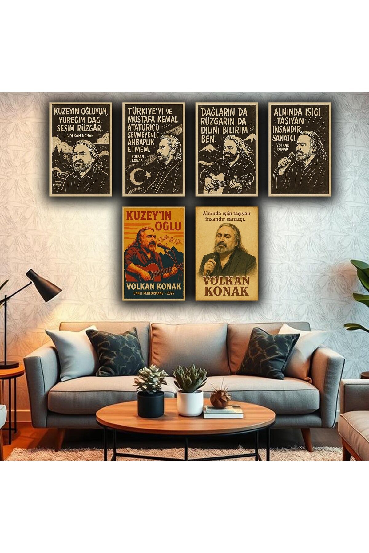 Volkan Konak 6lı Poster Seti 20x30 UV Baskı MDF Poster