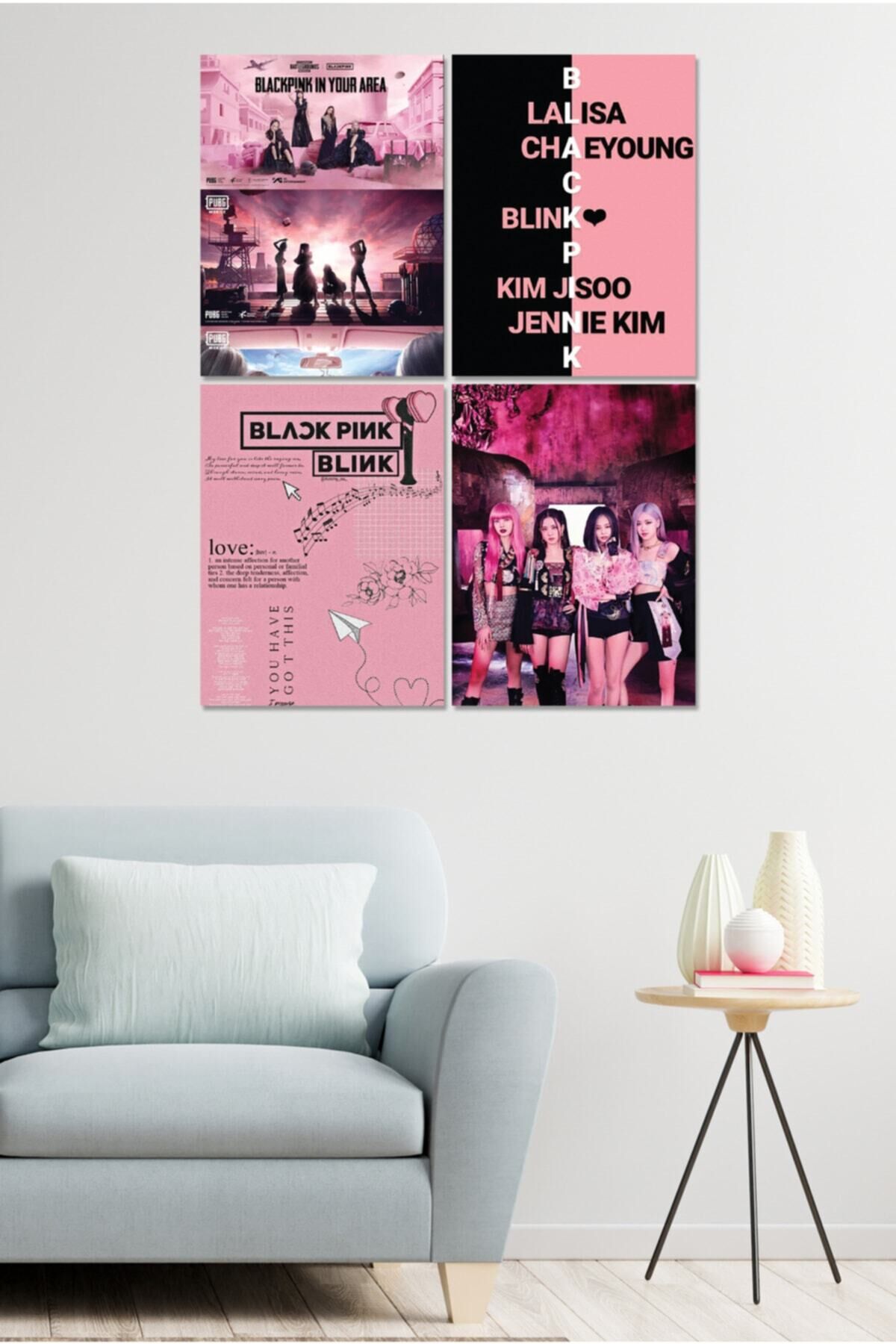 4 Parçalı Çerçeve Görünümlü Mdf Tablo Seti Dnu001