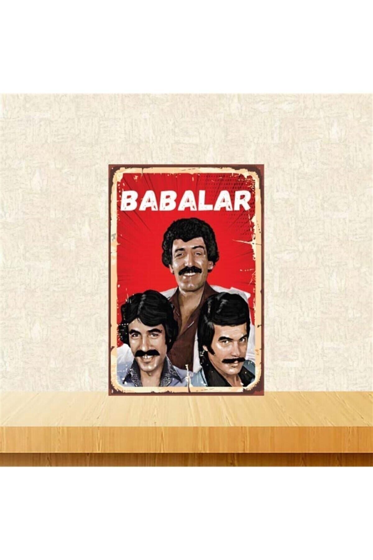 Babalar Retro Ahşap Poster Tkfx4295